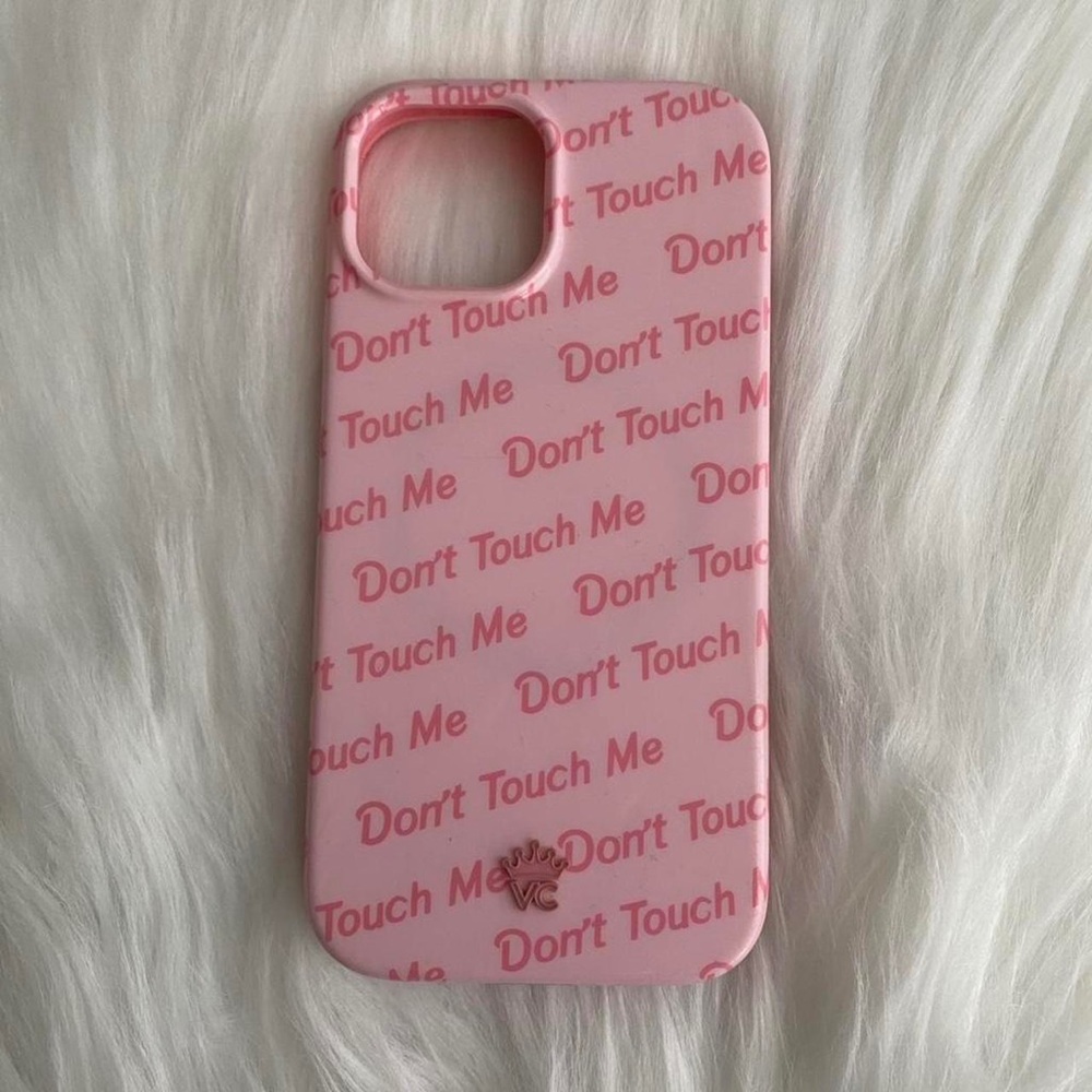 Apple Pink 'Don't Touch Me' Phone Case